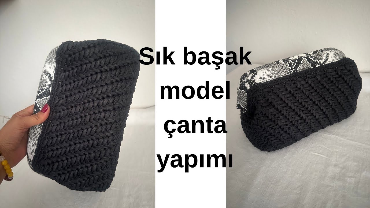 Başak Model Çanta Yapımı | Yılan Desen Detaylı deri burslu şık çanta