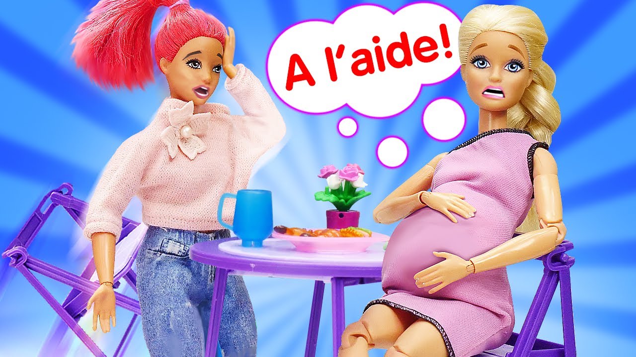 Barbie achète les affaires pour bébé. Vidéo en français pour enfants 