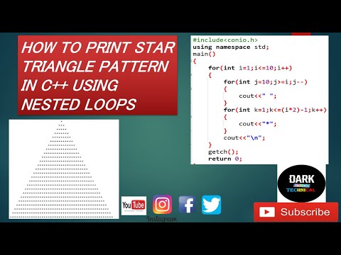 How to || print star triangle shapes pattern || in c++ using nested loops||