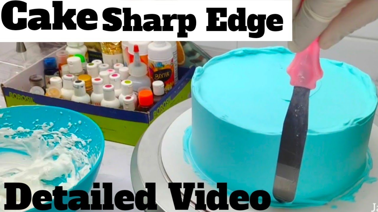 Cake Sharp Edge Cake Tricks How To Make Sharp Edge Jasmins bakes Malayalam YouTube
