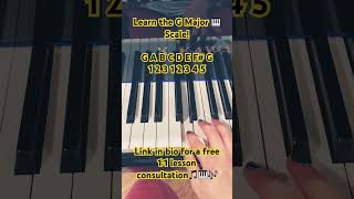 G Major Scale Piano 🎹 Tutorial Easy! #piano #beginner #tutorial