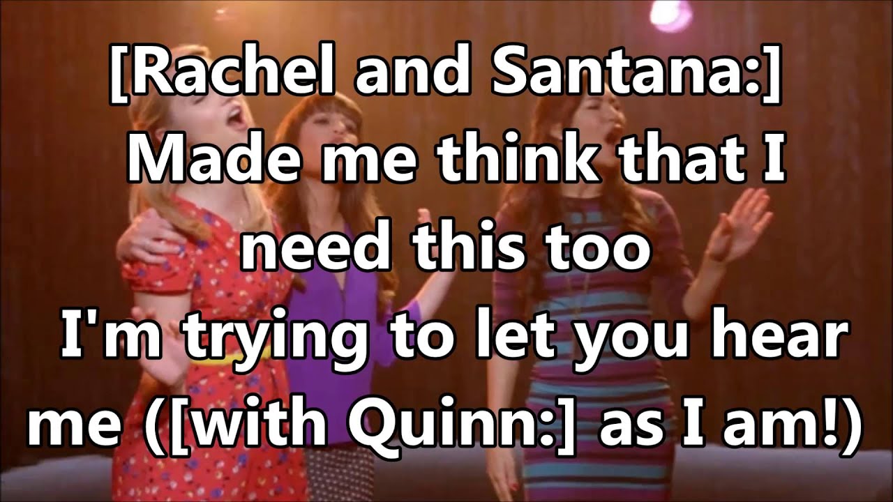 Love Song Glee Lyrics by Rachel, Santana and Quinn YouTube