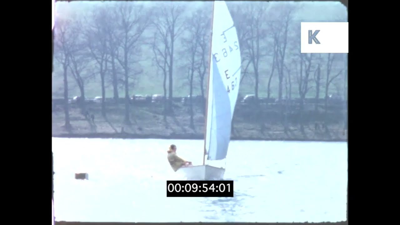 Sailing Boats on Morecambe Bay, 1960s Northern England, 16mm
