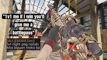 This guy challenge me to 1v1 him for a free battlepass after the game and this happened….