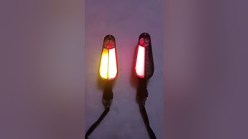 motorcycle turn signal indicator red DRL & yellow flowing fine line with wind mill fan effect. vid 1