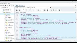 Postgresql pgAdmin 4, creating tables in database