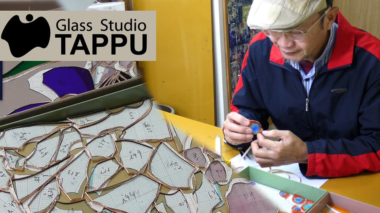 ステンドグラス作家がひたすらコパーテープを巻く