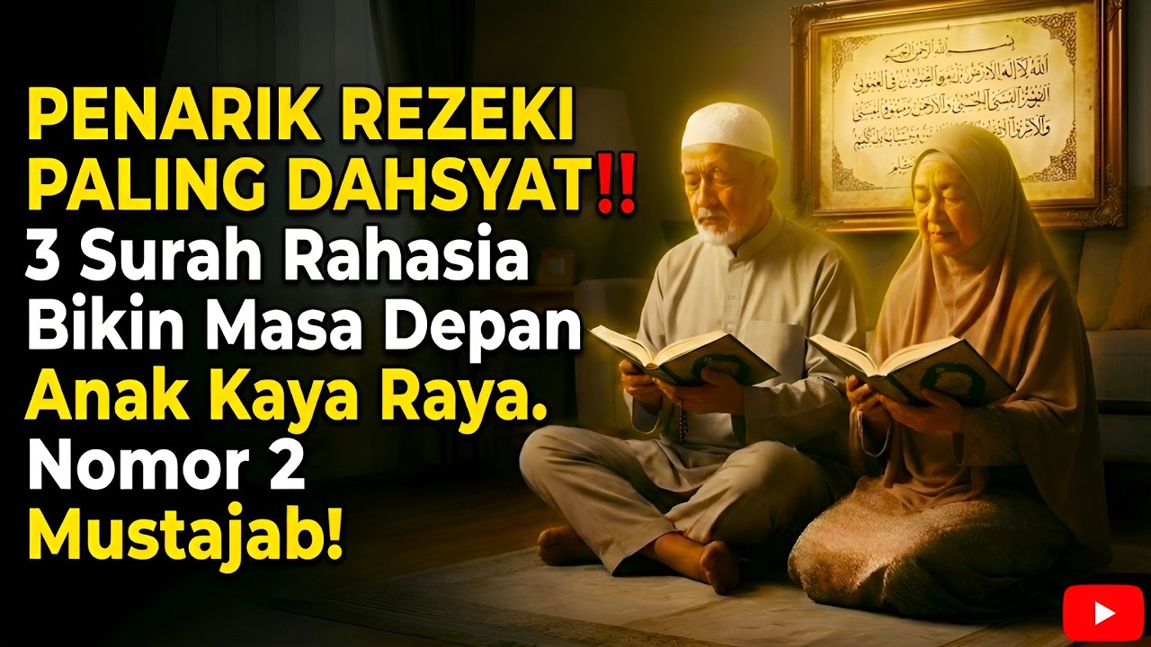 PENARIK REZEKI PALING DAHSYAT‼️ 3 Surah Rahasia Bikin Masa Depan Anak Kaya Raya. Nomor 2 Mustajab!