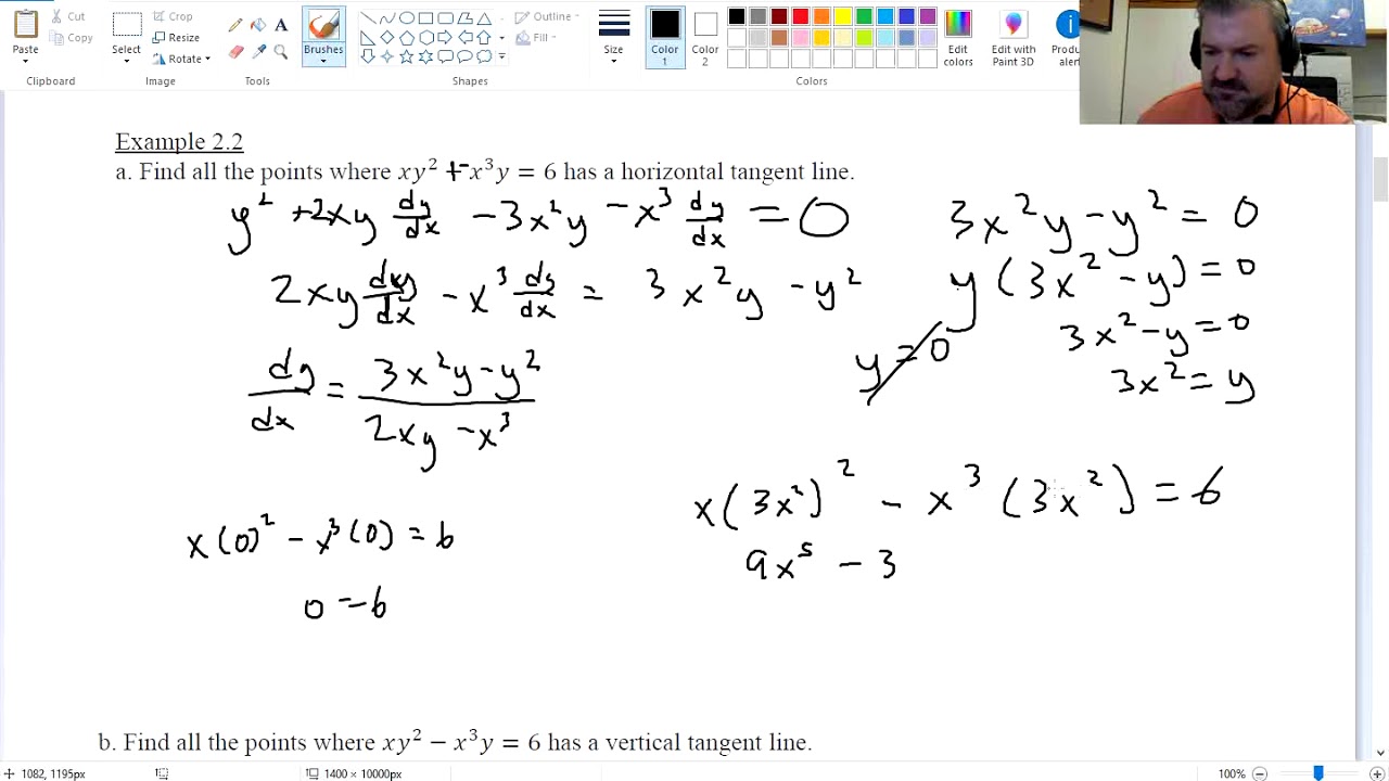 Lesson 2 More Implicit Differentiation - YouTube