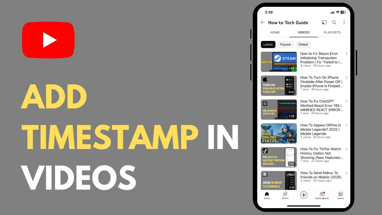 How To Add Timestamps in YouTube Videos - YouTube
