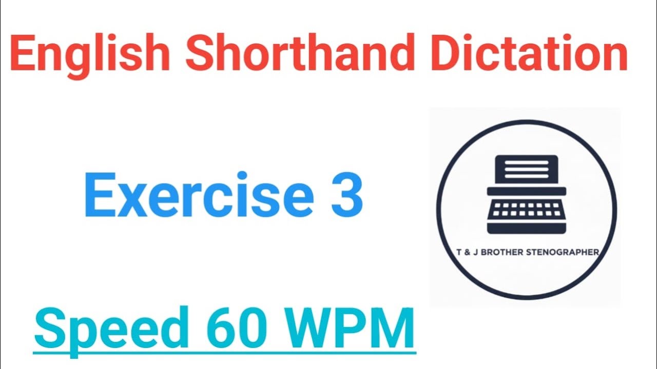 English Shorthand Dictation 3/60WPM/ #psssbstenotypist  #englishstenodictation  #nonfolower #steno 