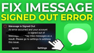 How To FIX iMessage Signed Out Error (2025)