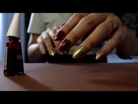 ASMR Pintando as unhas p/ o Natal 🎄✨️