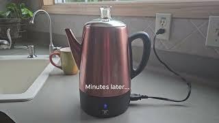 Review & Timed Brewing of the Moss & Stone Percolator Coffee Maker