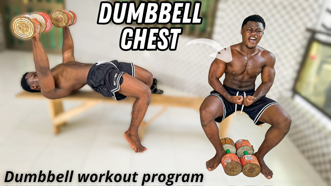 5 Exercises to build your Chest at home (Dumbbell only) - Free workout program
