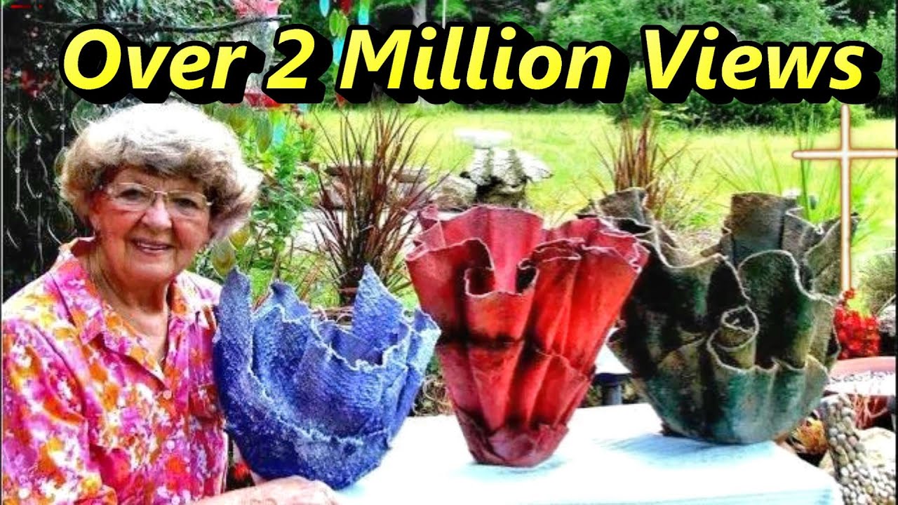 Portland Cement Red Sand Draped Flower Pots In Ga. U.S.A.