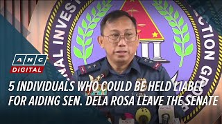 5 individuals who could be held liable for aiding Sen. Dela Rosa leave the Senate | ANC