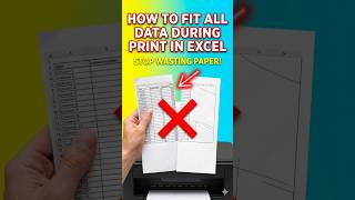 Excel Print Hack 📄 Fit Any Sheet on ONE Page Instantly #exceltips