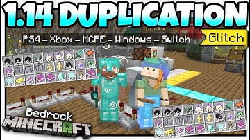 Minecraft Bedrock - 1.14 DUPLICATION GLITCH 💎 [ Tutorial ]💎 PS4 / MCPE / Xbox / Windows / Switch