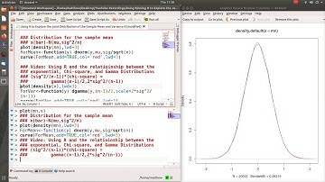 Using R to explore the joint distribution of the sample mean and variance