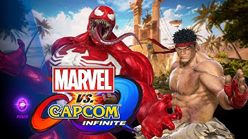 MARVEL VS  CAPCOM  INFINITE RYU & VENOMVS THOR & BLACK PANTHER