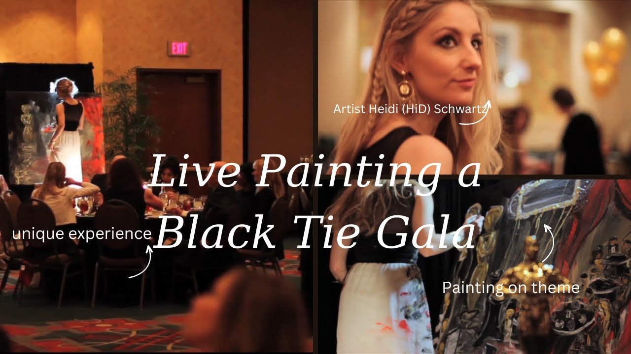 Live painting a black tie gala ￼fundraiser in Nashville, TN 