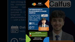 From Campus to Calfus | Ft. Chirag Belani - Cloud and Devops Engineer, Calfus Inc. | C2C VIT Pune