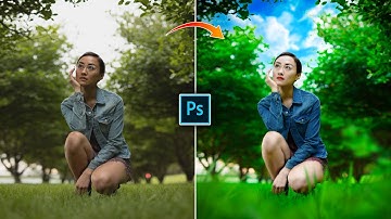 Natural Green DSLR Tone Photo Editing Photoshop Tutorial  |  New CB Editing Photoshop