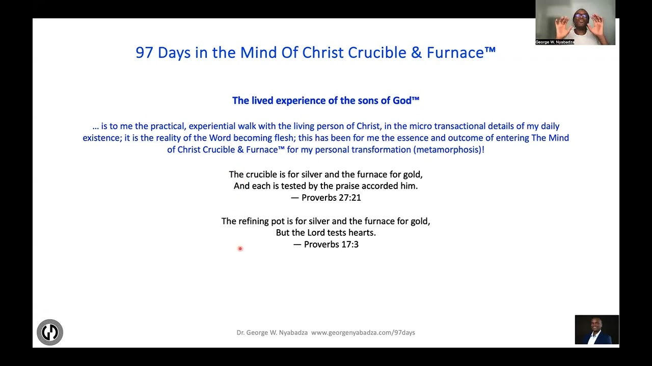 The Mind of Christ # 85 - The study resources for the lived experience of the sons of God