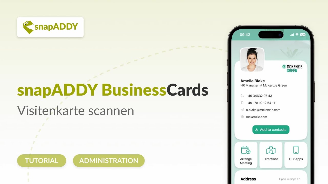 Visitenkarte scannen (5) | snapADDY BusinessCards