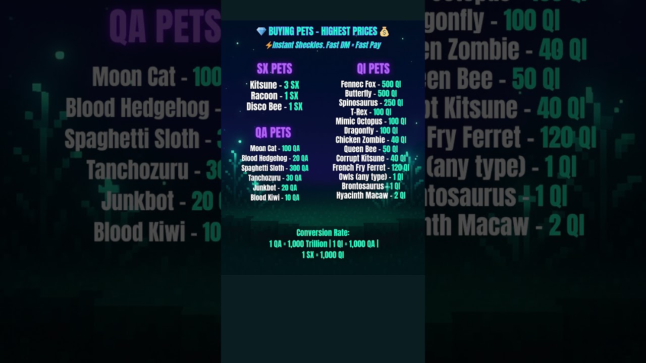 🚨 I’M PAYING INSANE SHECKLES FOR PETS!! SELL TO ME BEFORE I RUN OUT OF MONEY 😱💸