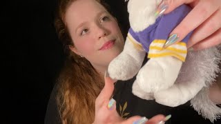 Patting Stuffed Animal Beans Part 2! (Fabric Scratching and Rattle Sounds)