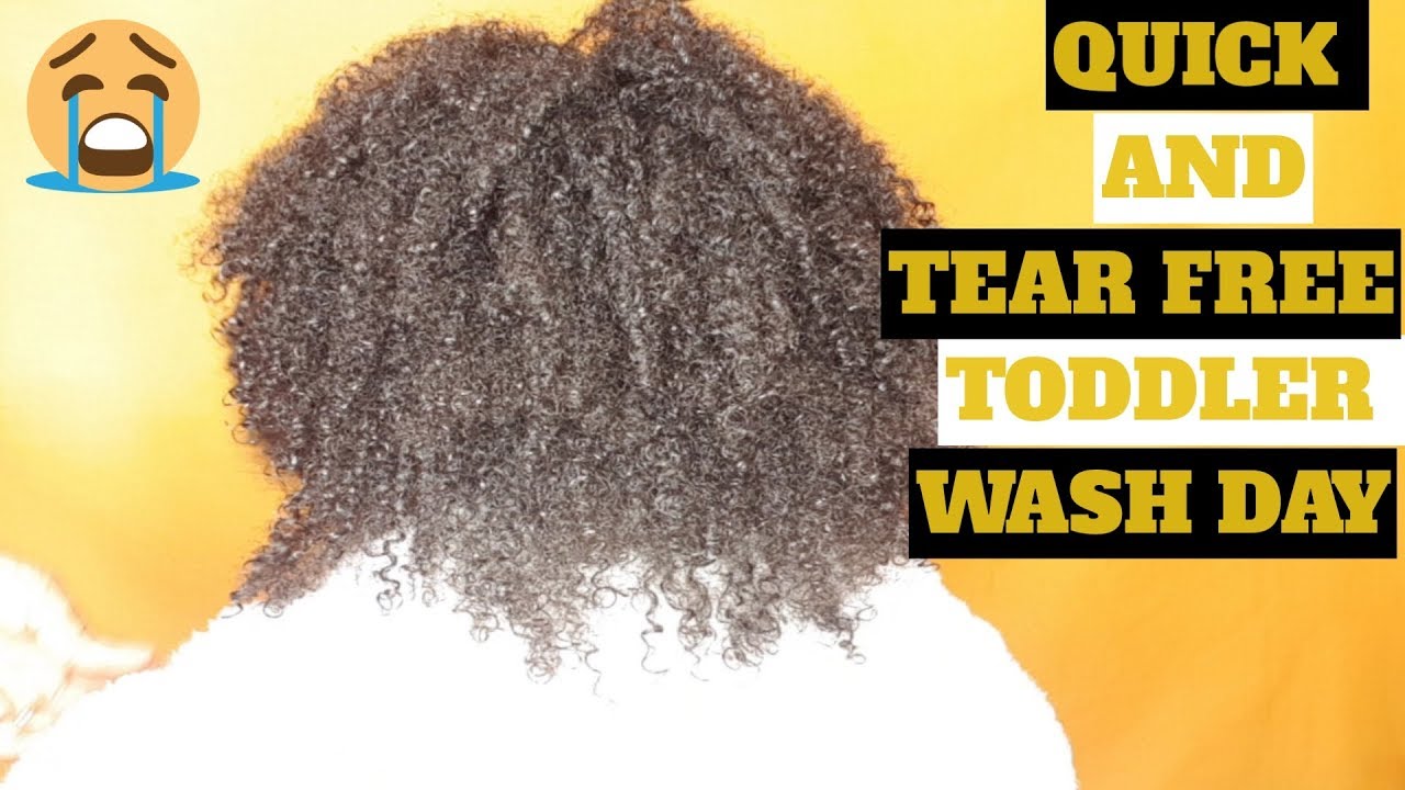 Toddler natural hair wash day routine NO TEARS YouTube