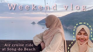 A weekend vlog | Cable car ride | spending my evening at Song-do Beach | #indian #southkorea