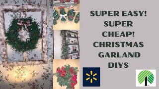 WOW!! Spruce up DOLLAR TREE & WALMART GARLAND for PENNIES!!! SUPER INEXPENSIVE & EASY!!!!