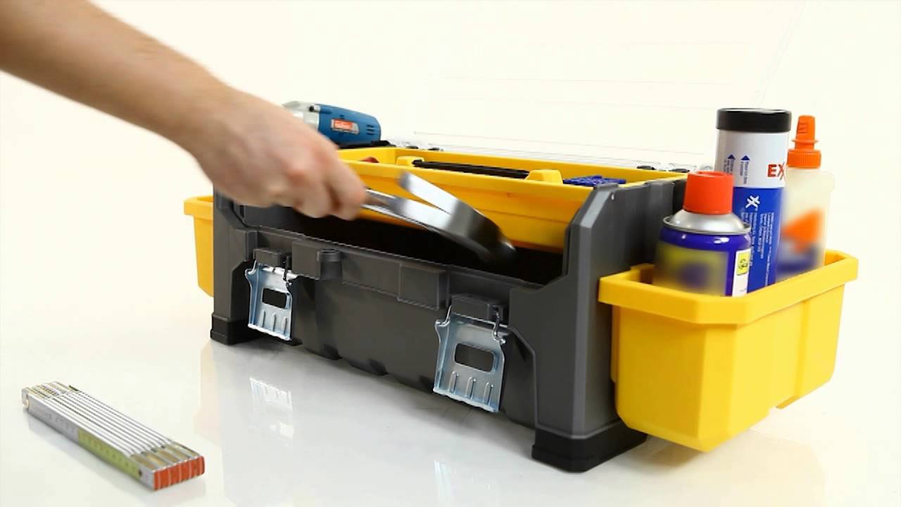 Keter Pro Caja de herramientas expandible 20 - YouTube
