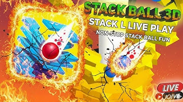 STACK BALL 3D | Game Live | Crazy Gameplay | Part 19 | 🎮 #stackbounce #live #stackball
