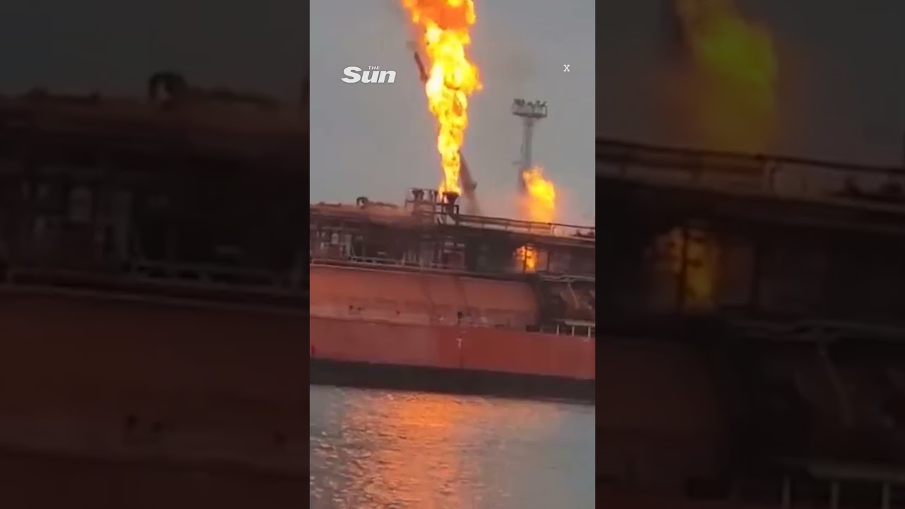 Romania evacuates village after Russian drone ignites LPG ship near Izmail 