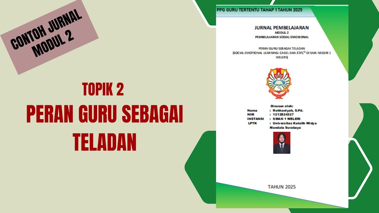 CONTOH JURNAL MODUL 2 || PERAN GURU SEBAGAI TELADAN