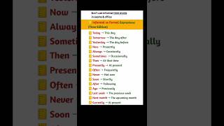 Don't use informal time words in exam &amp; office #shortvideo #subscribe
