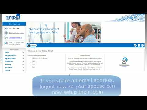 Setting up your Nimbus Portal Login