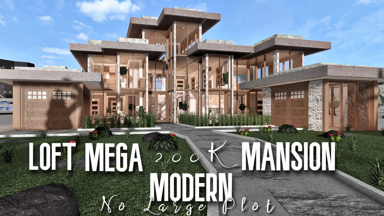 Loft Mega Modern Mansion 200k No Large Plot Roblox Bloxburg Youtube