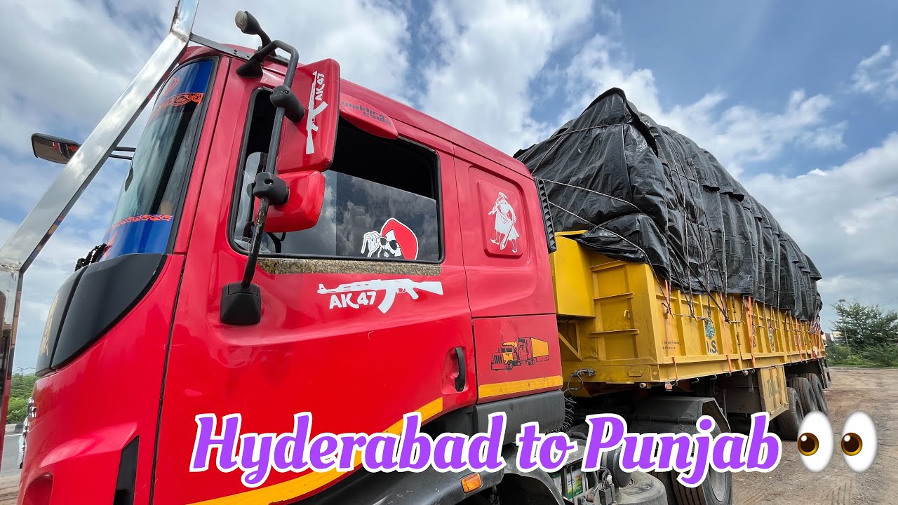 Hyderabad to Punjab👀#trending #vlog #truck 
