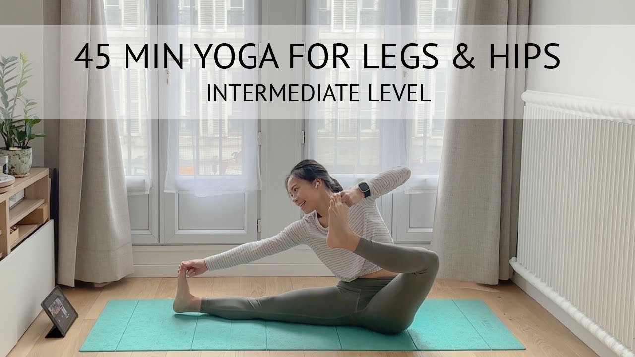 45分鐘瑜珈 - 腿部拉伸和平衡 (中文)｜中階程度 | 45 MIN YOGA FOR LEGS AND HIPS | NICKY YOGA TAIPEI/ PARIS