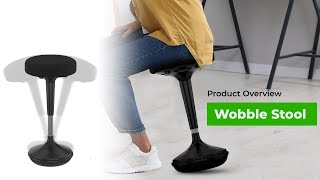Sit Healthier with the Wobble Stool - tall adjustable height standing desk stool and balance stool