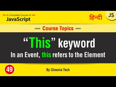 'this' keyword in an event || What is this? || JavaScript Tutorial in Hindi/Urdu