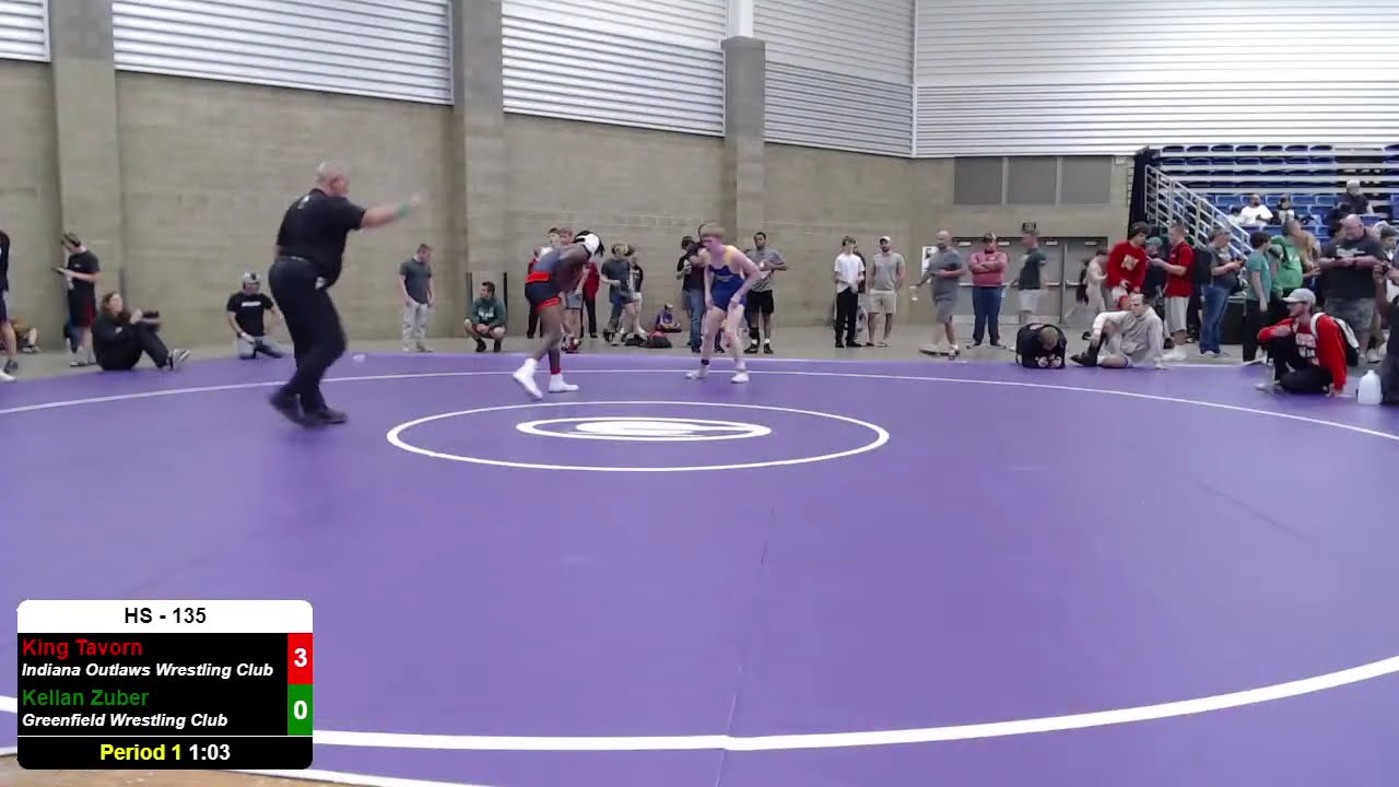 2025 IHPO 135lbs - Kellan Zuber (Greenfield Wrestling) over King Tavorn (Indiana Outlaws) (F 