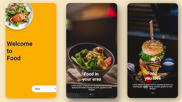 Food App UI - Onboarding | Walkthrough - Slide Screen Design in Android Studio Tutorial 2020