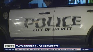 Two people shot in Everett