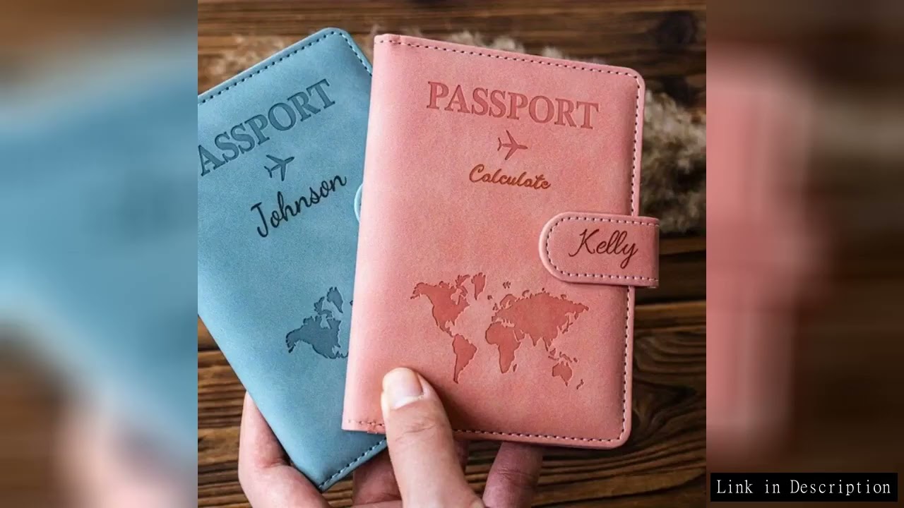 Custom Passport Cover, Monogrammed Engraved Name Passport Cover, Passport Holder, Wedding Bridesmaid